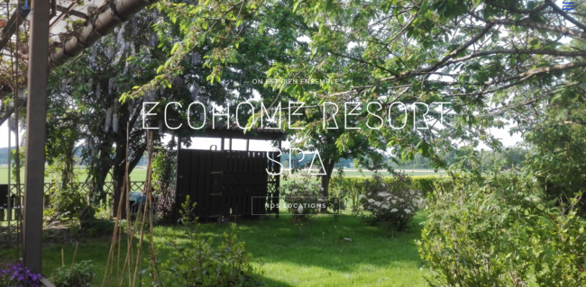 SITE WEB GITE ECOHOME RESORT SPA